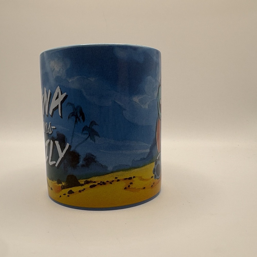 Disney Lilo & Stitch Coffee Mug 14 Oz Blue Skies Hawaii Beach Ohana Means Family - Picture 3 of 7